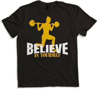 Believe in Yourself Lunges Woman Workout Weightlifting