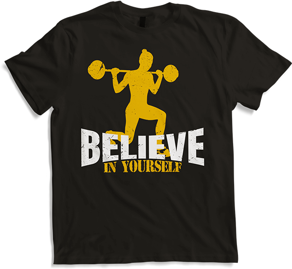 Believe in Yourself Lunges Woman Workout Weightlifting