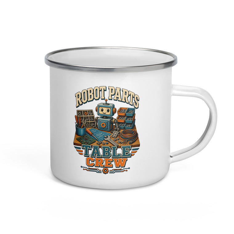 Roboter Teile Tisch Crew Emaille Tasse Handle Right Produktbild 1