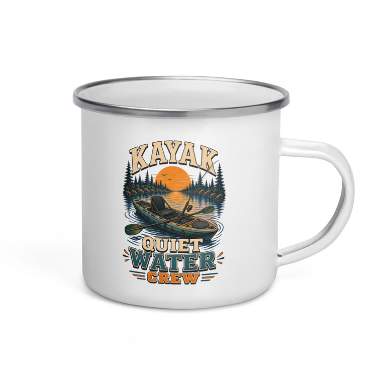 Kajak Ruhiges Wasser Crew Emaille Tasse Handle Right Produktbild 1