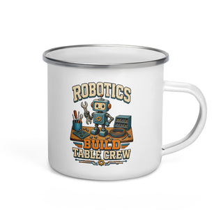 Robotik Bau Tisch Crew Emaille Tasse Handle Right Produktbild 1