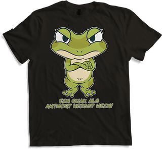 Answer NO Frog Annoyed Teenagers Cheeky Boys Sayings