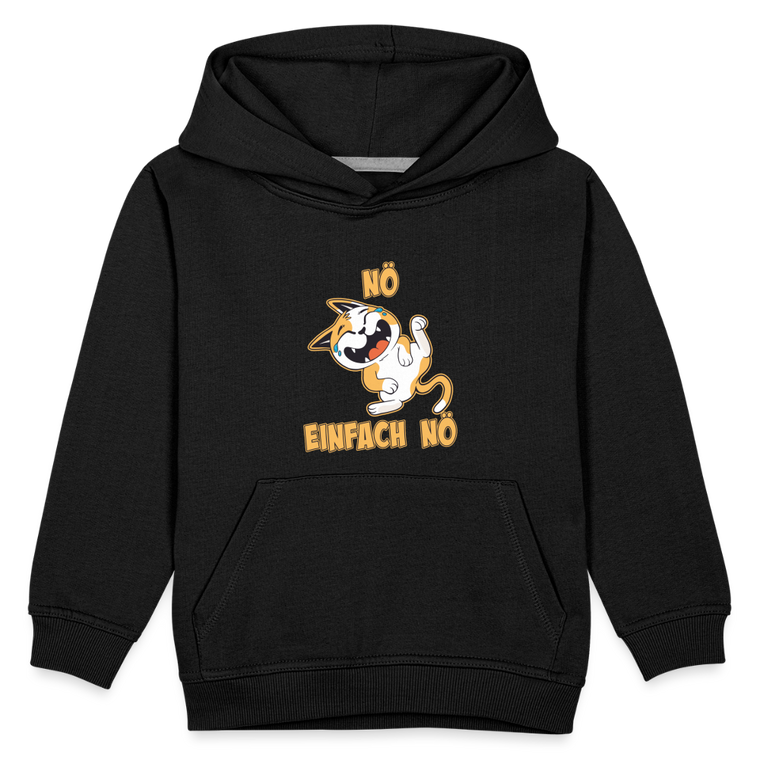 Katze Nö Einfach Nö Kinder Premium Hoodie - Schwarz