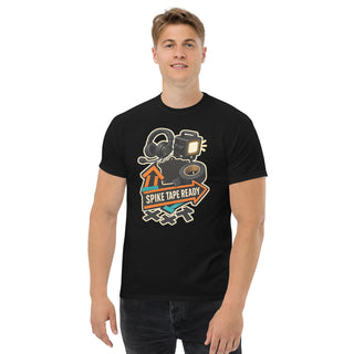 Gildan5000 SPIKE TAPE READY Bühnenteam T-Shirt Schwarz Men's 2 Front