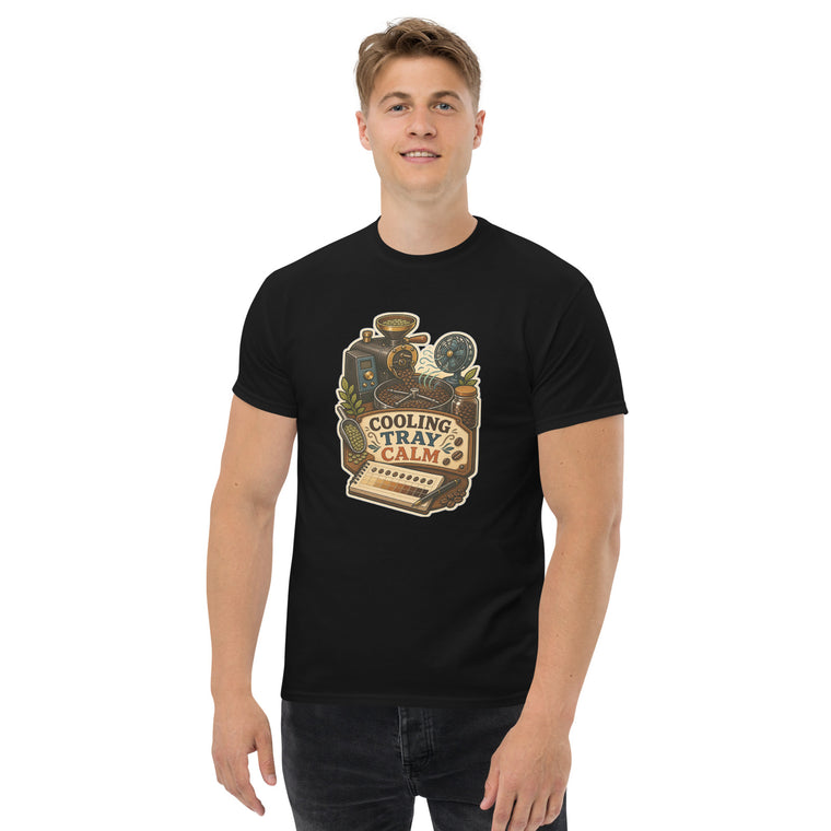 Gildan5000 Cooling Tray Calm Kaffeerösten T-Shirt Schwarz Men's 2 Front