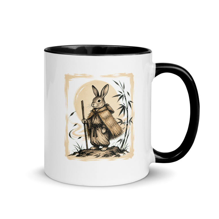 Mondwandernder Hase Tasse Zweifarbig Handle Right Produktbild 1