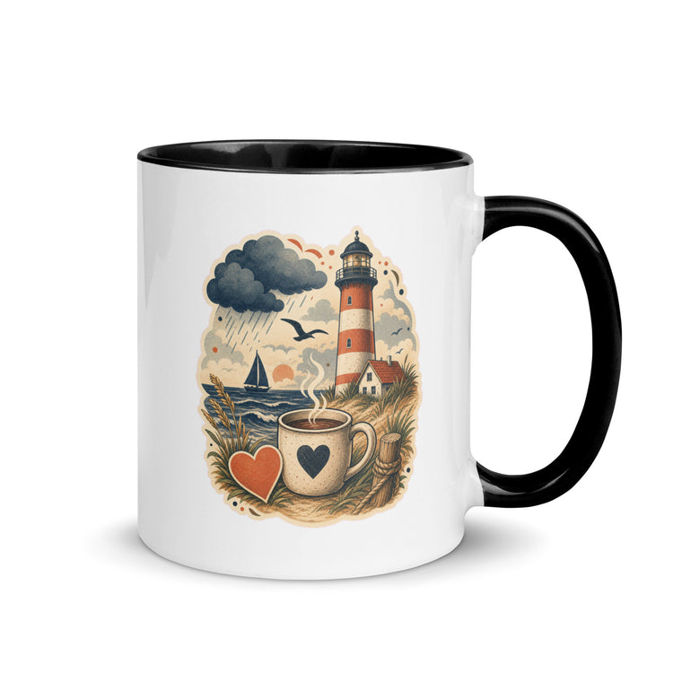 Nordküste Leuchtturm Tasse Zweifarbig Handle Right Produktbild 1
