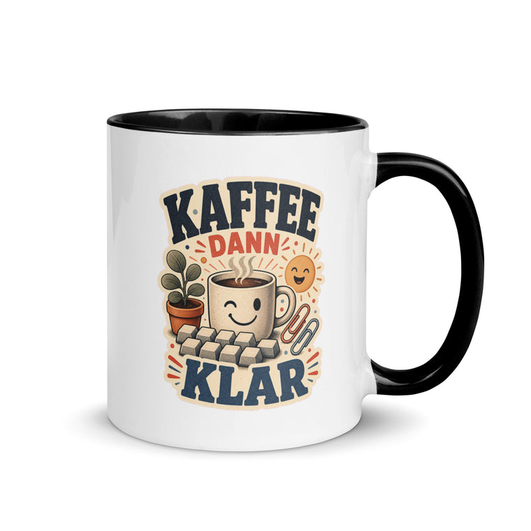 Kaffee Dann Klar Büro Tasse Zweifarbig Handle Right Produktbild 1