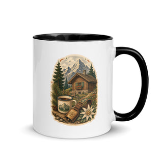 Alpenhütte Berge Tannen Tasse Zweifarbig Handle Right Produktbild 1