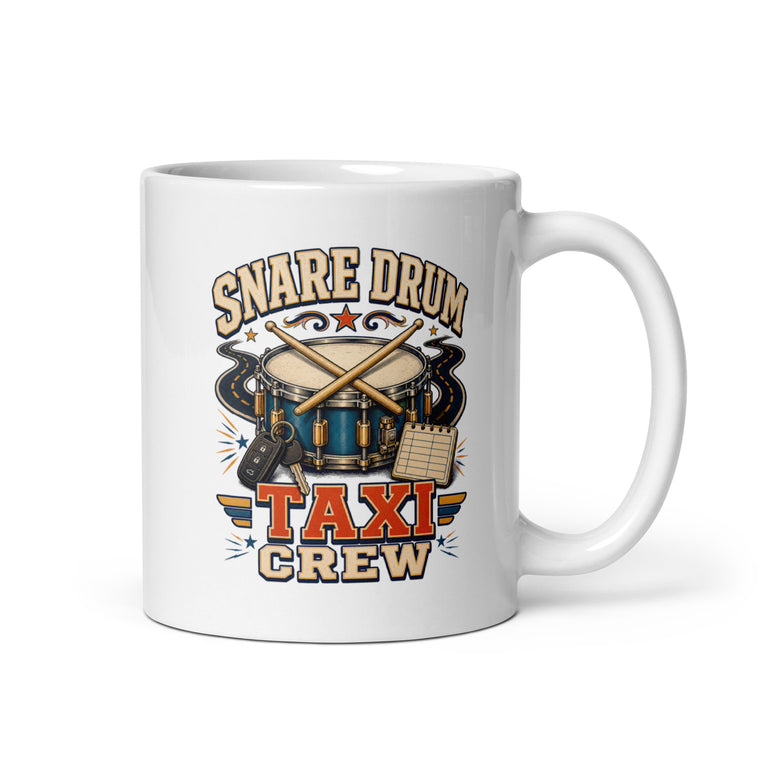 Snare Drum Taxi Crew Kaffeetasse Weiß Handle Right Produktbild 1