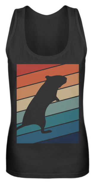 Rennmaus Halter | Gift | Retro Vintage | Frauen Tank Top in Black in Größe S