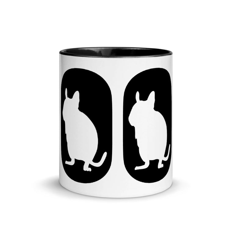 GOOS Lustiger Degu Spruch zweifarbige Kaffeetasse mit farbigem Henkel und farbiger Innenseite