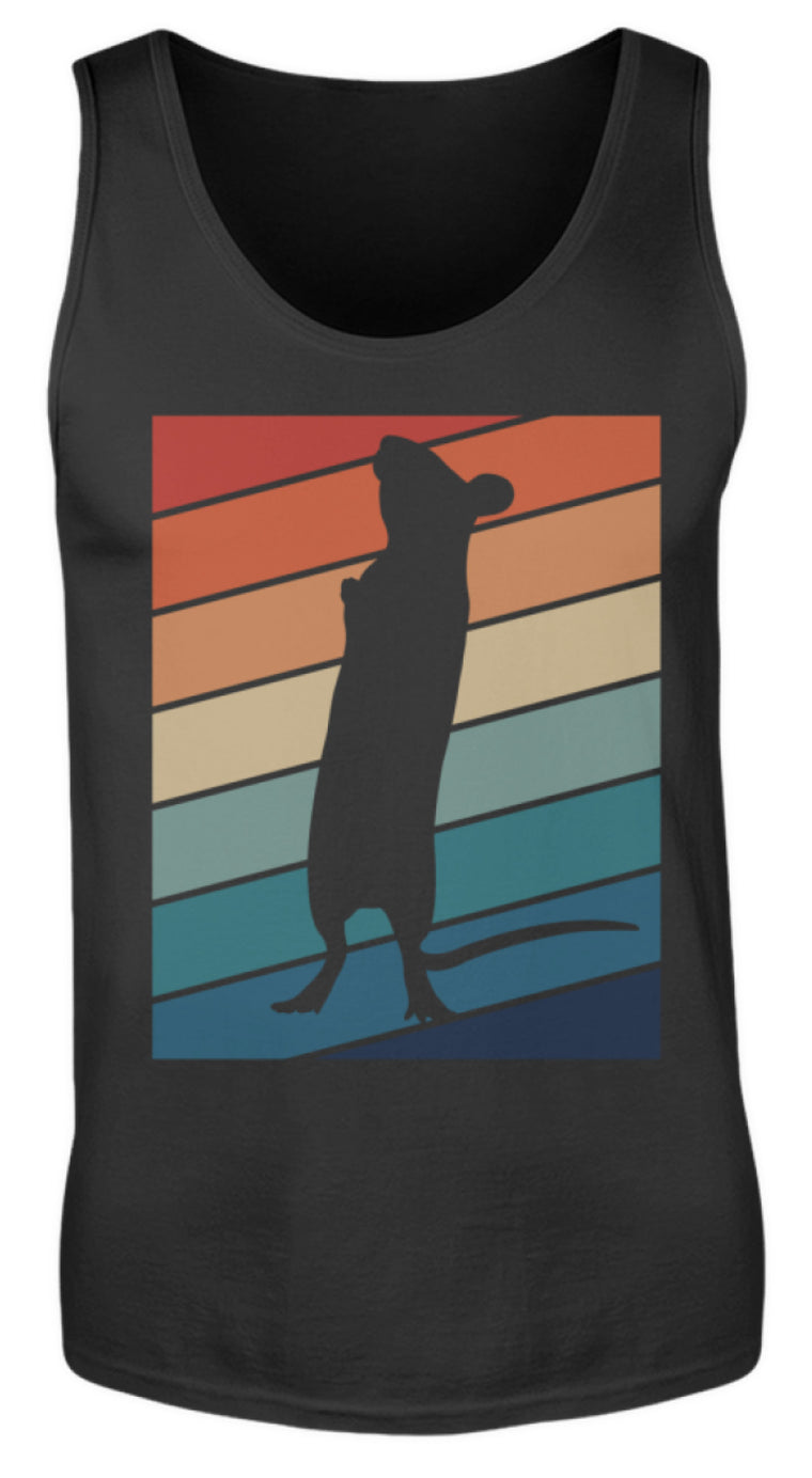 Ratten | Vintage Motiv | Retro Chic | Für Rattenhalter | Herren Tank Top in Black in Größe S
