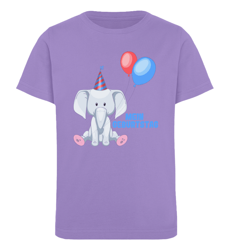 Kindergeburtstag | Elefant | Kinder Bio T-Shirt in Lavendel in Größe 3/4 (98/104)