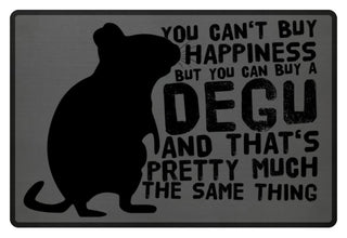 Lustiger Degu Spruch | Fußmatte in Kelly Green in Größe 60x40cm