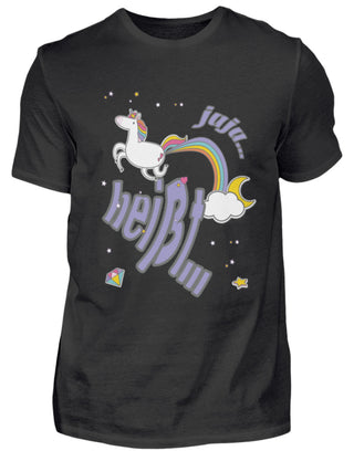 Jaja Einhorn | Cooler Spruch | Herren T-Shirt in Black in Größe S