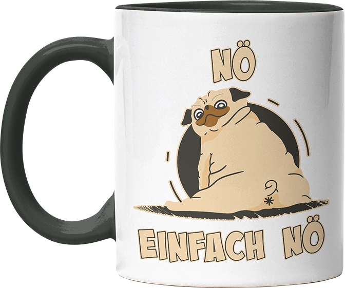 Nö Einfach Nö Mops 2 Witzige Black Tasse kaufen Geschenk