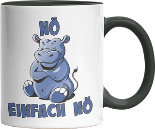 Nö Einfach Nö Hippo Witzige Black Tasse kaufen Geschenk