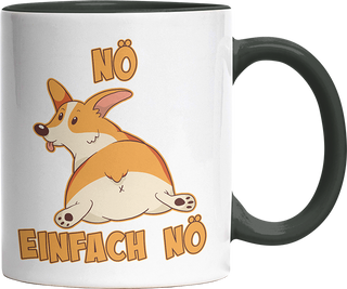 Nö Einfach Nö Corgi zeigt Hintern Witzige Black Tasse kaufen Geschenk
