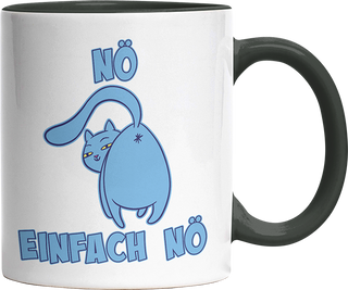 Nö Einfach Nö Katze zeigt Hintern 2 Witzige Black Tasse kaufen Geschenk