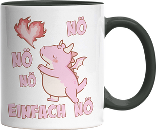 Nö Einfach Nö Drache Witzige Black Tasse kaufen Geschenk