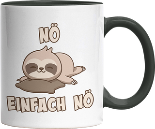 Nö Einfach Nö Faultier 2 Witzige Black Tasse kaufen Geschenk