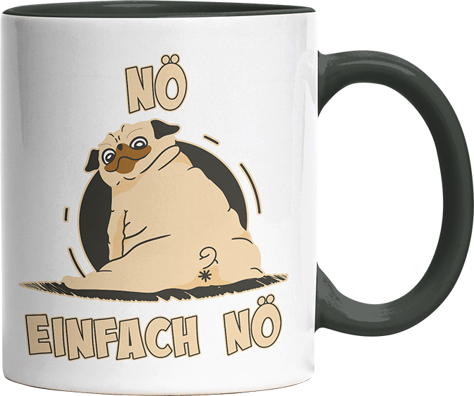 Nö Einfach Nö Mops 2 Witzige Black Tasse kaufen Geschenk