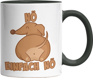 Nö Einfach Nö Dackel Witzige Black Tasse kaufen Geschenk