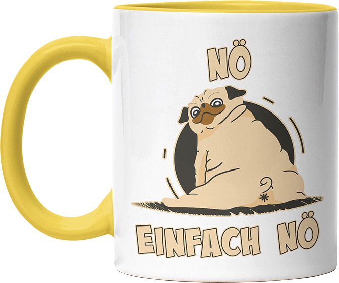 Nö Einfach Nö Mops 2 Witzige Hellgelb Tasse kaufen Geschenk