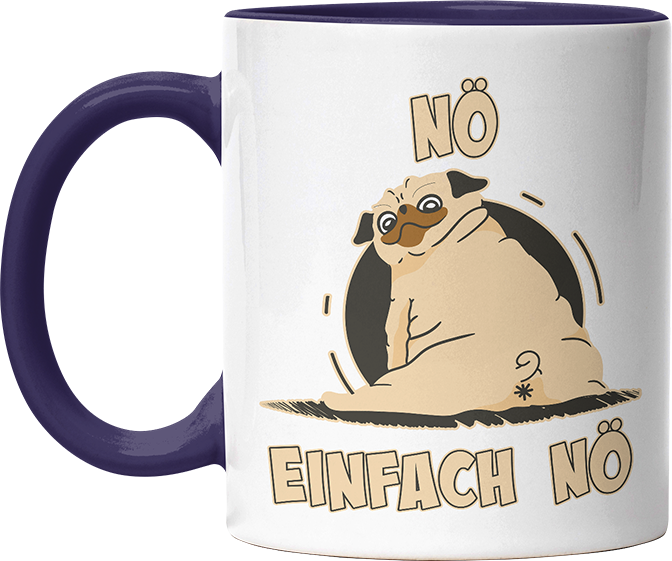 Nö Einfach Nö Mops 2 Witzige Kobaltblau Tasse kaufen Geschenk