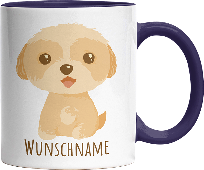 Maltipoo Personalisierbar Name Witzige Kobaltblau Tasse kaufen Geschenk