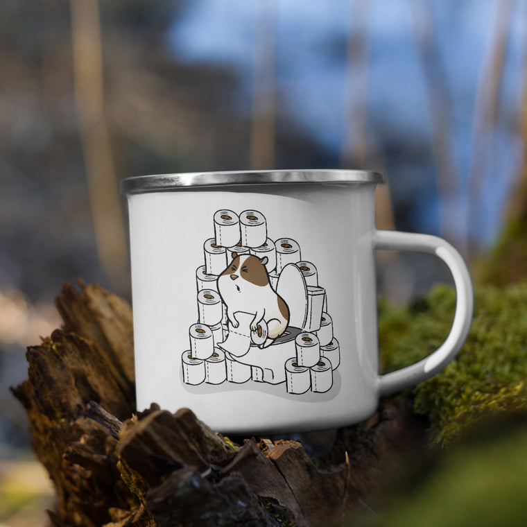 Toilettenpapier hamster | Emaille Tasse