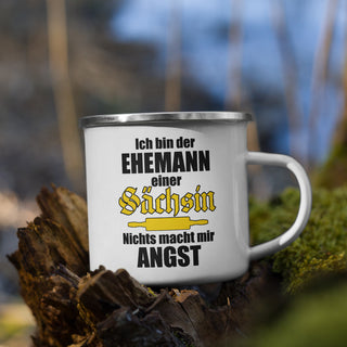 Ehemann einer Sächsin | Emaille Tasse