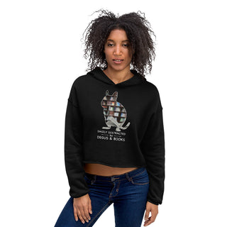 Easily Distracted By Degus and Books | Crop Hoodie in S in Größe 