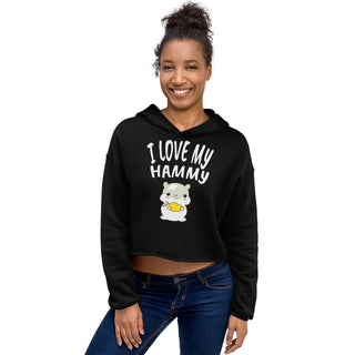 Produktbild zeigt I Love My Hammy | Crop Hoodie