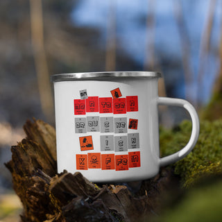 An Montagen brauche ich Koffein | Emaille Tasse