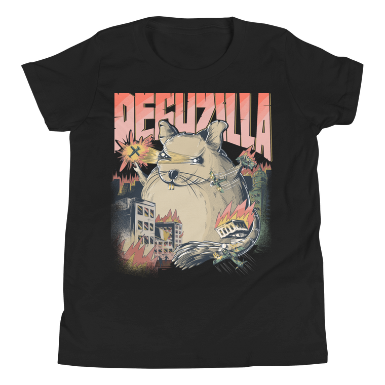 Zeigt ein T-Shirt für Kids und Teenager mit Deguzilla | T-Shirt für Kinder & Jugendliche