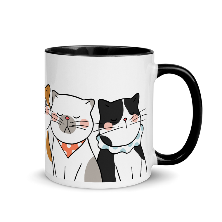 Lustiges Katzen | Zweifarbige Tasse