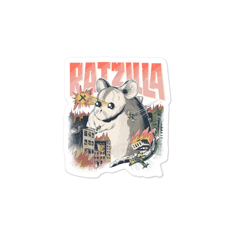 Zeigt Vinylaufkleber mit Süßer RATZILLA | Vinyl Aufkleber