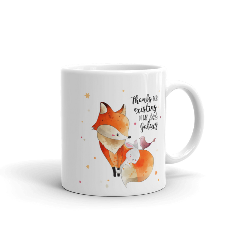 Bild einer Thanks Fox Bunny Bird | Tasse
