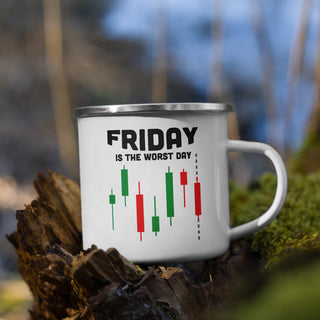 Lustiger Day Trader Spruch | Emaille Tasse
