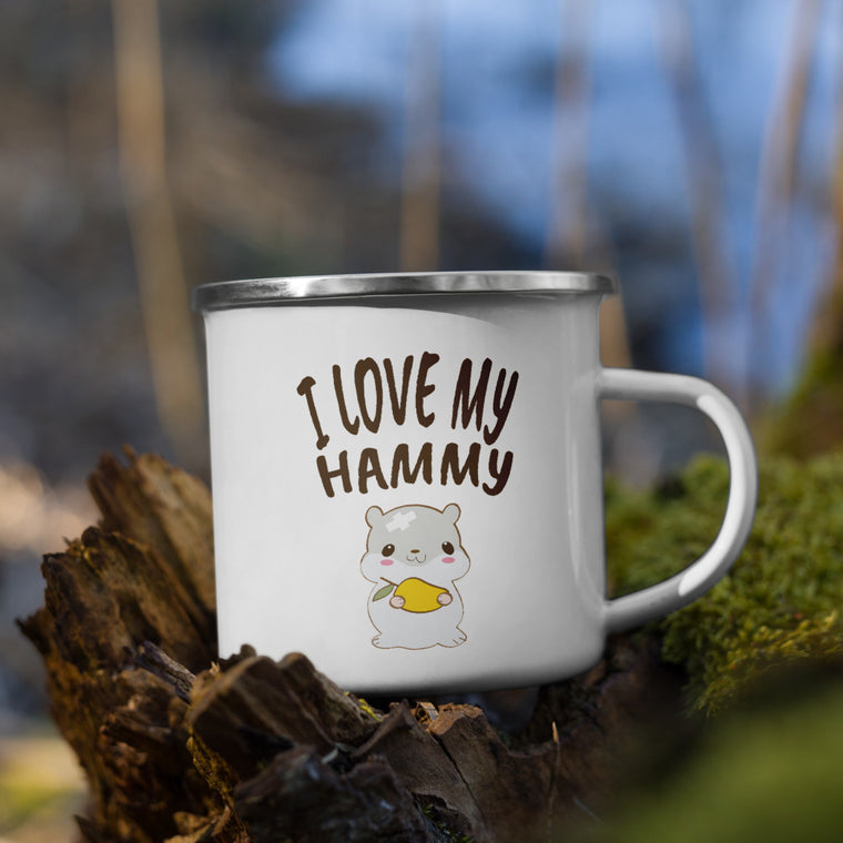I Love My Hammy | Emaille Tasse