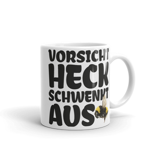 Bild einer Vorsicht Heck schwenkt aus | Hummel Tasse
