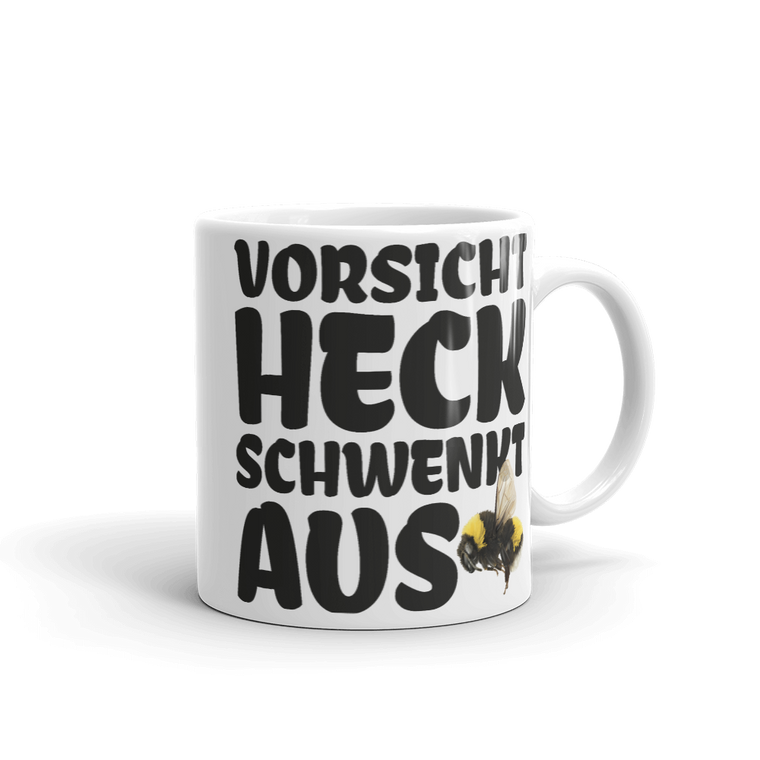 Bild einer Vorsicht Heck schwenkt aus | Hummel Tasse