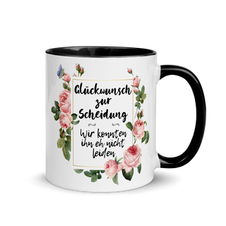 Glückwunsch zur Scheidung | Zweifarbige Tasse