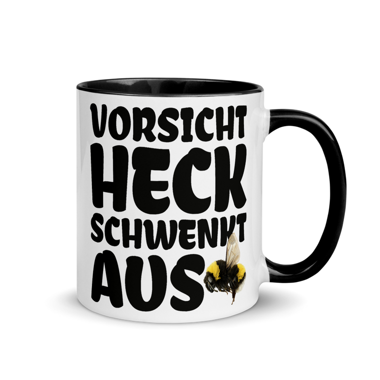 Bild einer Vorsicht Heck schwenkt aus Hummel | Tasse mit farbiger Innenseite