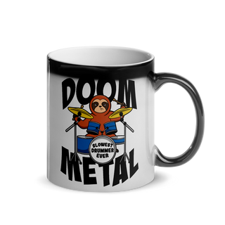 Doom Metal Faultier | Glänzende Wärmetasse Lustiger Spruch