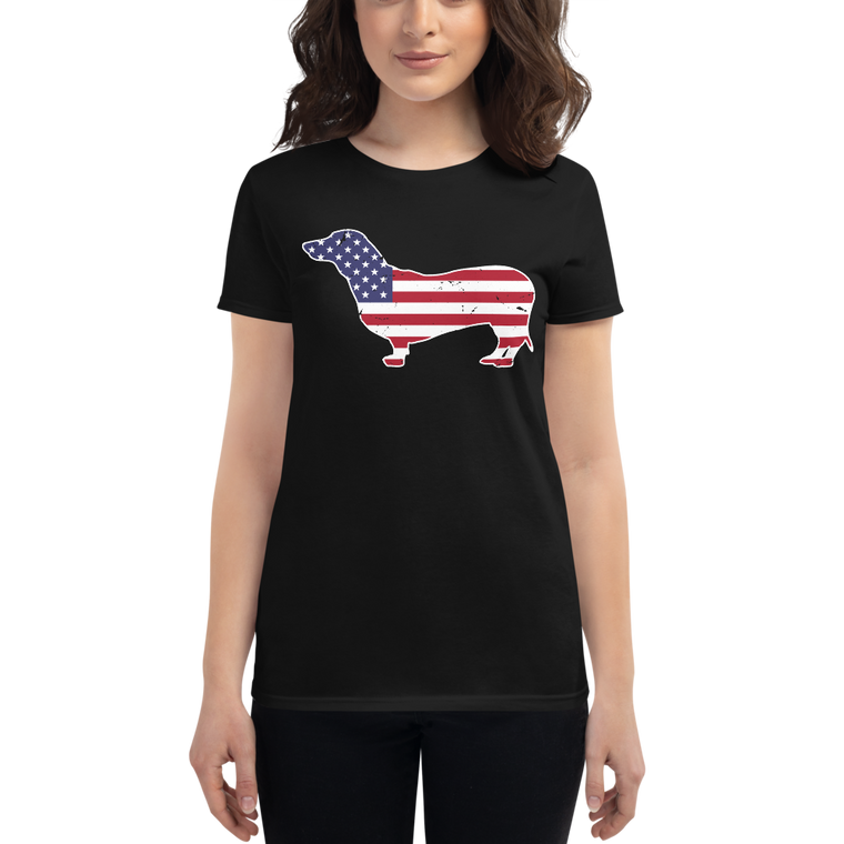 Dackel USA | Frauen T-Shirt