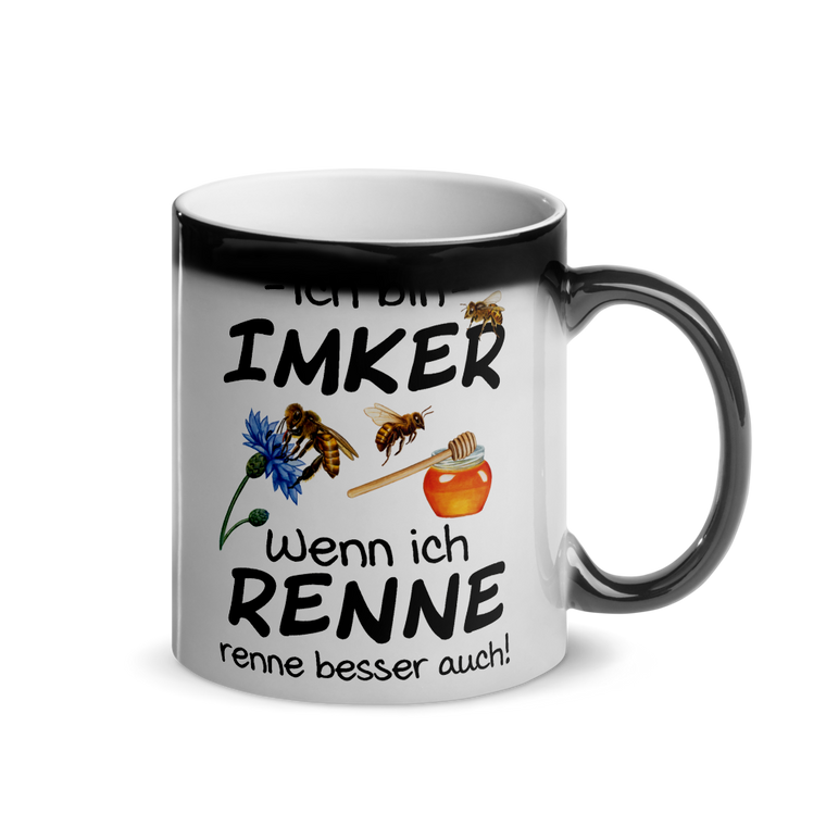 Lustiger Imker Spruch | Glänzende Zaubertasse