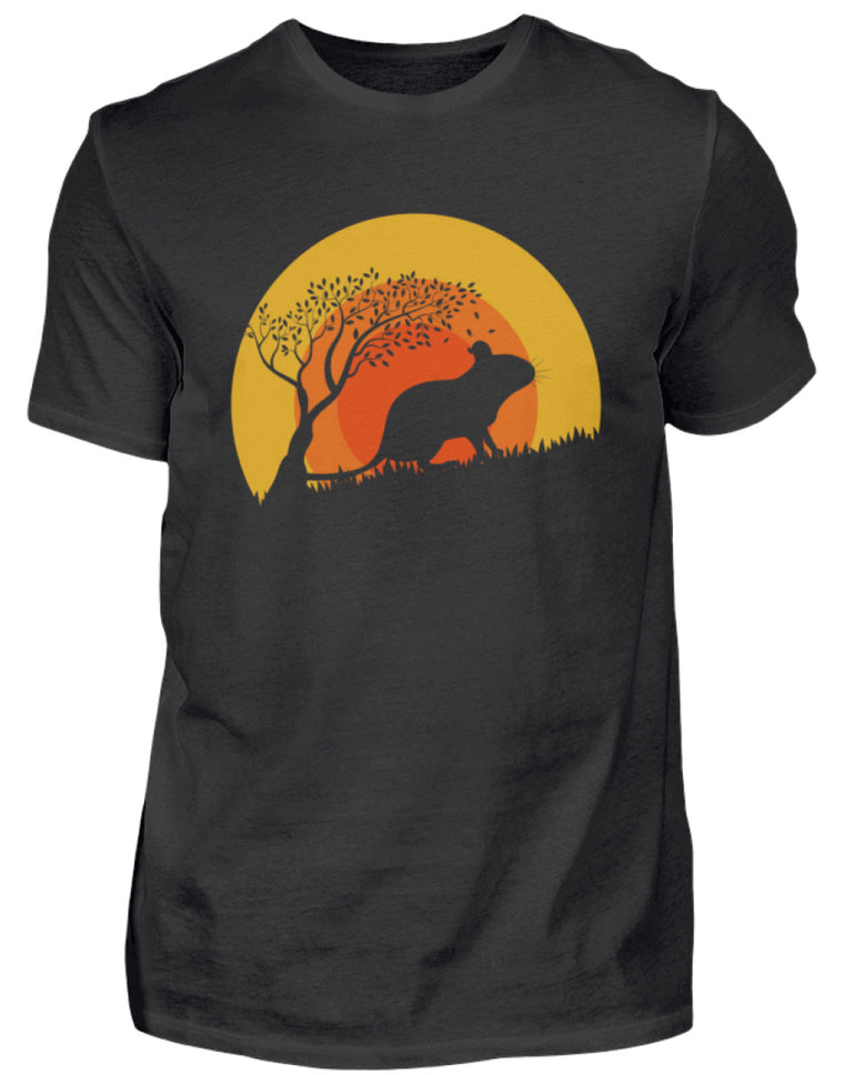 Degus Retro | Vintage Sonne | Herren Shirt in Black in Größe S